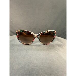 Dolce & Gabbana White & Floral Cat-Eye Sunglasses DG 4189 2780/13 Made in Italy